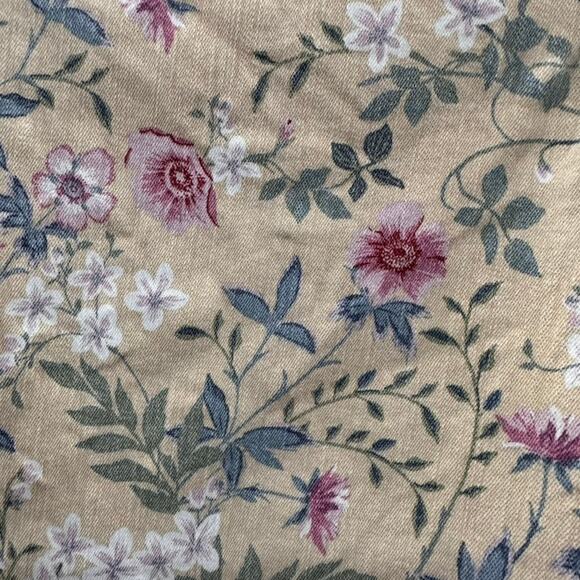 Code Bleu Love Size 6 Crop Floral Denim Jeans Casual Summer Weekend - Picture 3 of 14